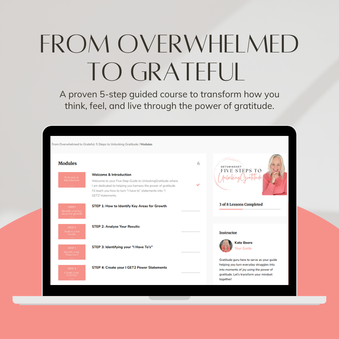 Get2Mindset Online Course for Gratitude Practice