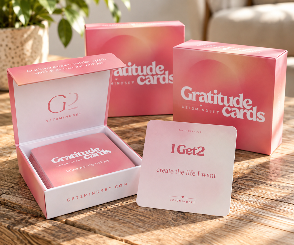 Three GET2 Gratitude Card decks